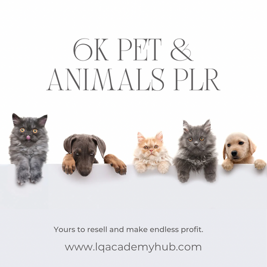 6K PET & ANIMALS PLR